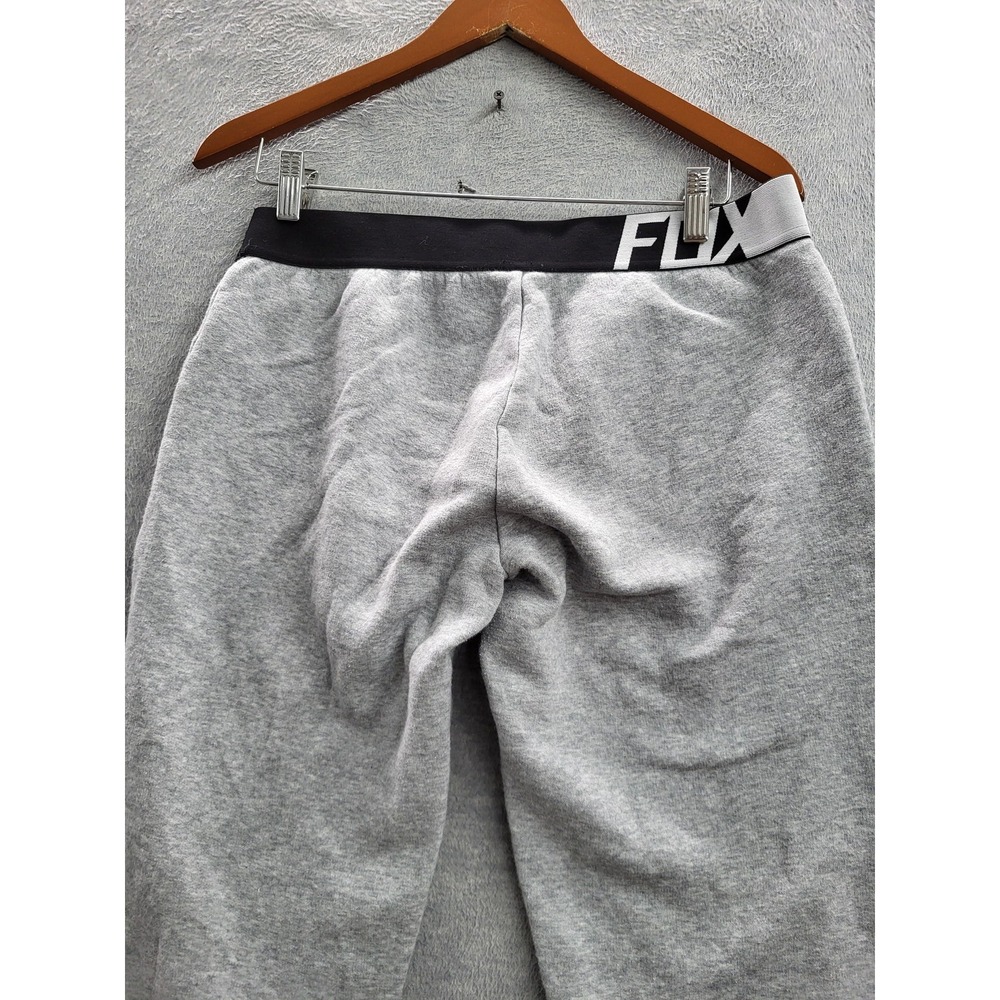 Fox Women Sweatpants M Gray Embroidered Fleece Jogger 29" Inseam - Picture 12 of 12
